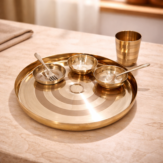 Bronze Dinner Set - Haveli | 7 Items