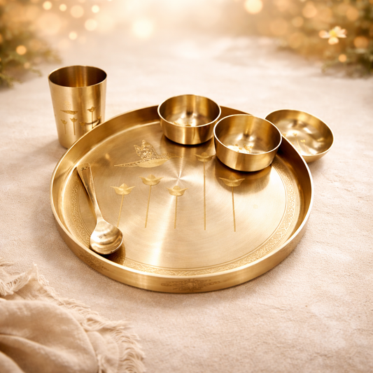 Bronze Dinner Set - Laser Designed | 6 Items
