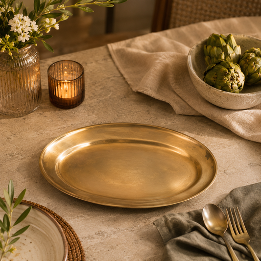 Bronze Plate - Oval