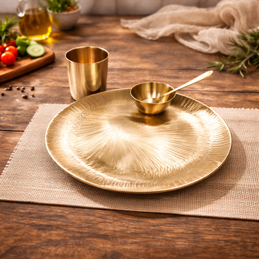 Bronze Dinner Set - Feather | 5 Items