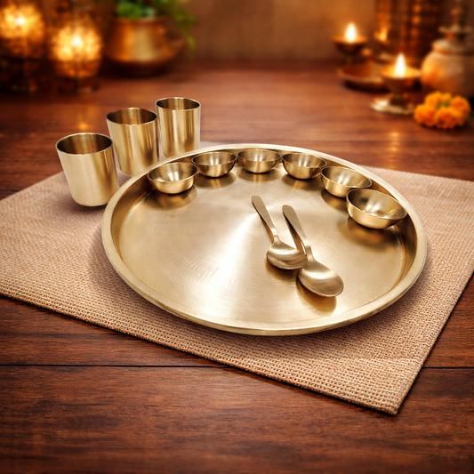 Bronze Dinner Set - Maharaja | 13 Items