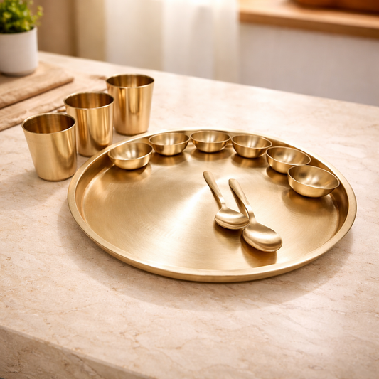 Bronze Dinner Set - Maharaja | 13 Items
