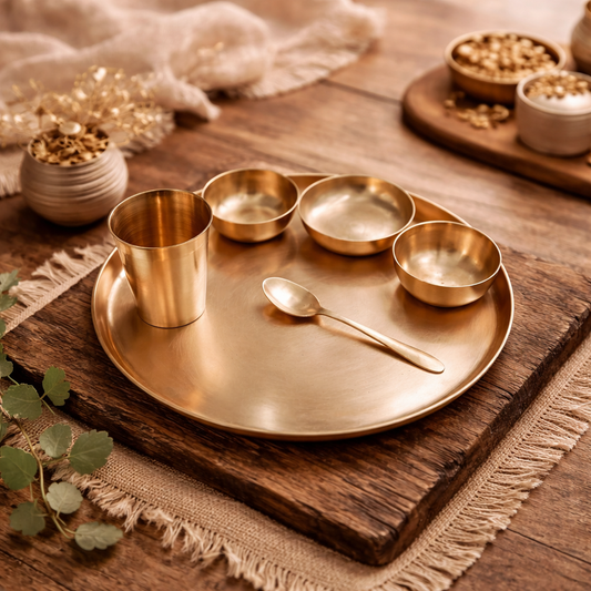 Bronze Dinner Set - Plate | 6 Items