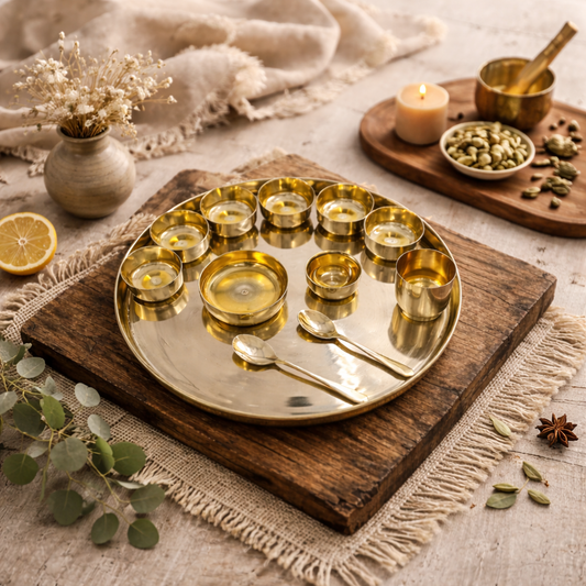 Bronze Dinner Set - Rajwadi | 13 Items