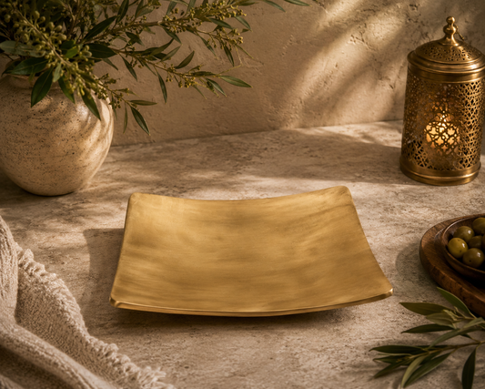 Bronze Plate - Square Serve