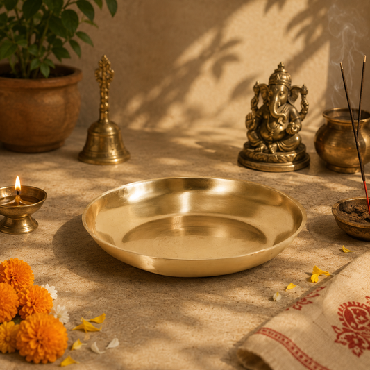 Bronze Plate - Tarbhana (Pooja Thali)